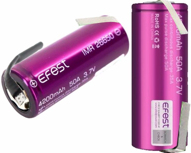 Bateria Efest 4.2A con Lengueta